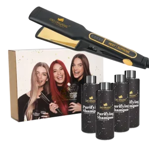 ערכת התנסות OXO ORGANIC מקצועית לספר + מחליק מקצועי HEAT SUPREME PROFESSIONAL